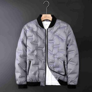 Premium short winter vintage baseball collar men's light and thin model