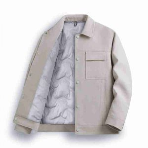 Lightweight, winter trend warm cargo jacket, casual loose cropped lapel down jacket