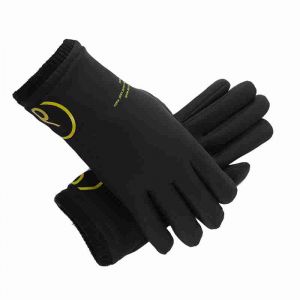 Men's winter print touch screen fleece thickened waterproof windproof cycling cold electric vehicle gloves