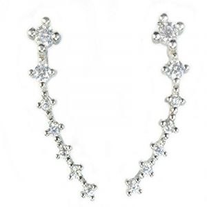 Women's Fashion Women Crystal Ear Cuffs Hoop Climber Hypoallergenic Earrings