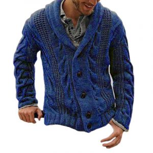 Sweater casual popular single breasted lapel sweater sweater men's cardigan